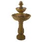 Preview: Solar-Wasserbrunnen und Vogeltränke. Das Wasser läuft in die Schale.